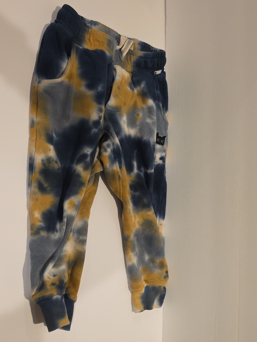 Munster Kids Tie-Dye Jogger Pants - Blue & Mustard Size 3 T - Picture 9 of 11